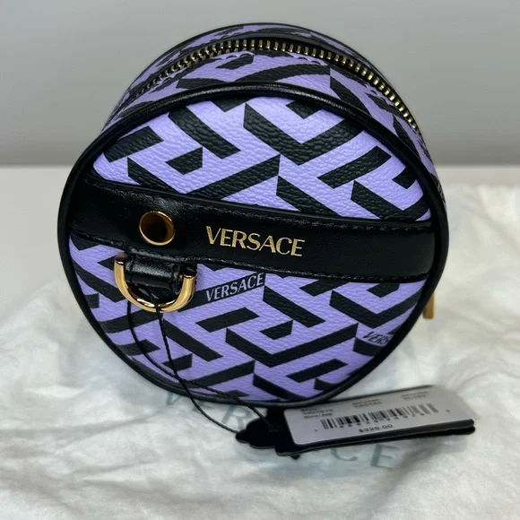 Versace La Greca Round Zip Pouch - Picture 10 of 11